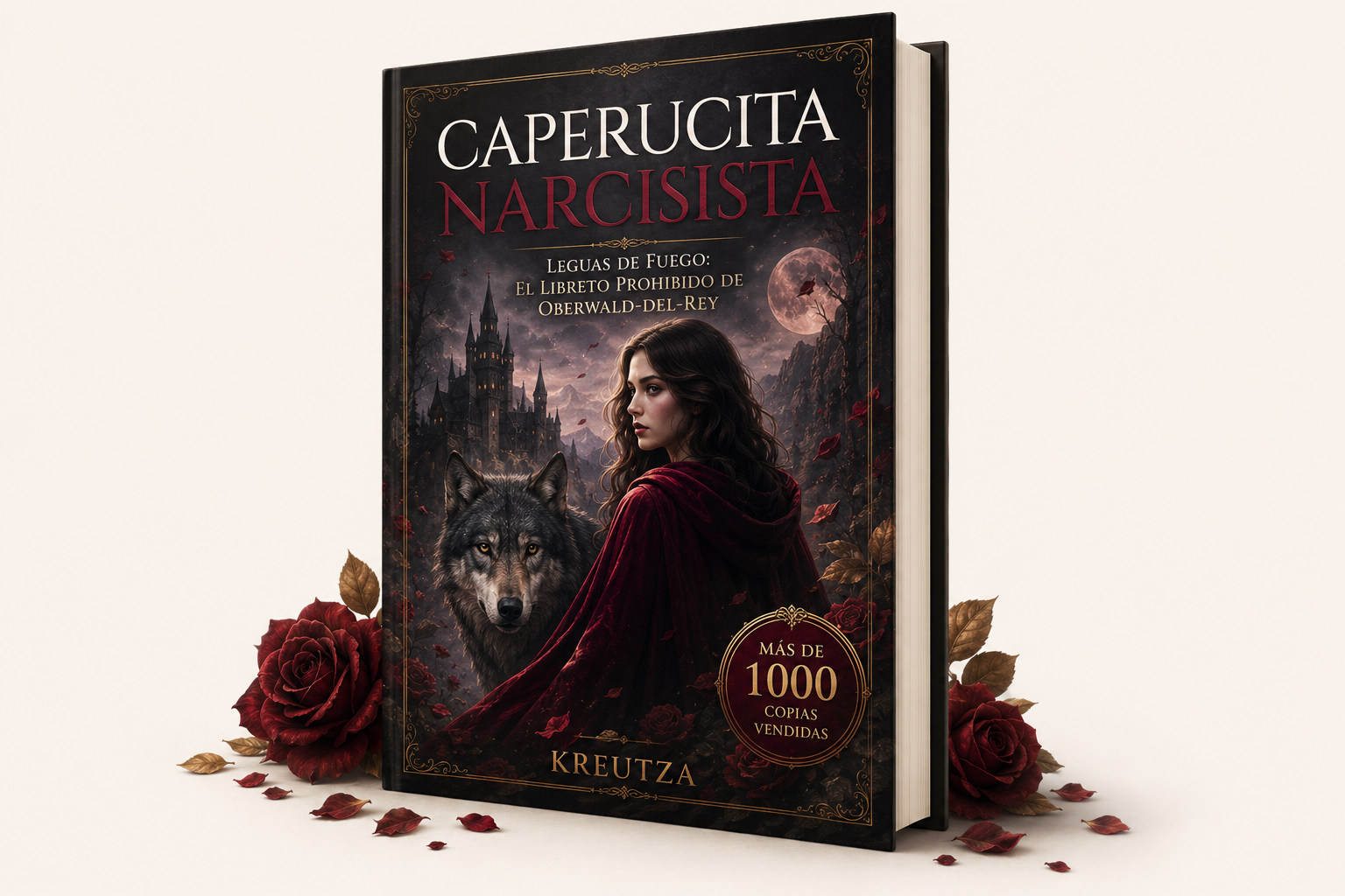 Mockup del ebook Caperucita Narcisista de Kreutza con dos recursos gratis de salmodias y mundo interior